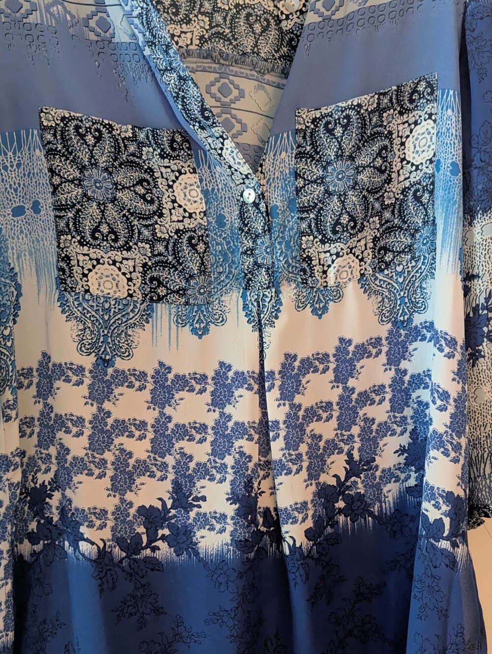Blue PatternedTunic - Picture 3 of 7